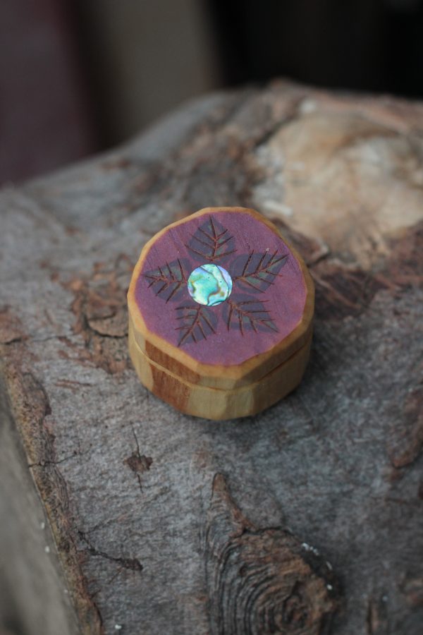Sea flower lilac ring/necklace box